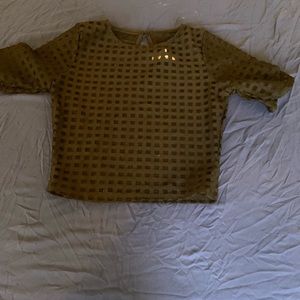 Black cage crop top shirt